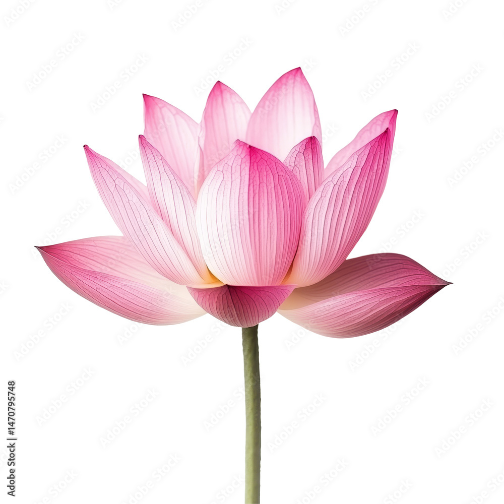 Beautiful pink lotus flower isolated on a transparent background displaying delicate petals and graceful form, Lotus flower isolated on transparent background Beautiful pink lotus flower isolated on a transparent background displaying delicate petals and graceful form, Lotus flower isolated on transparent background