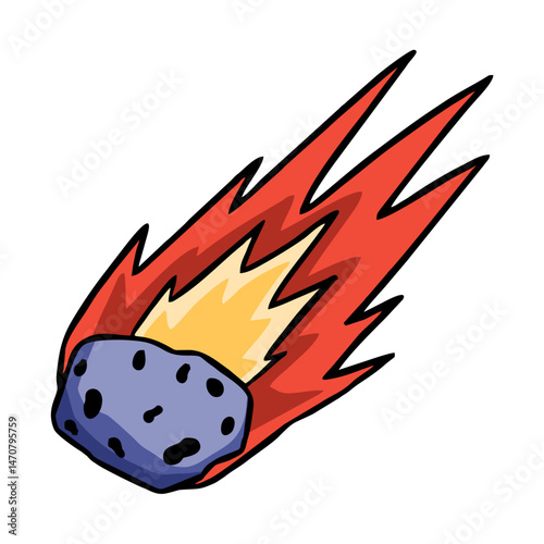 falling meteor cartoon