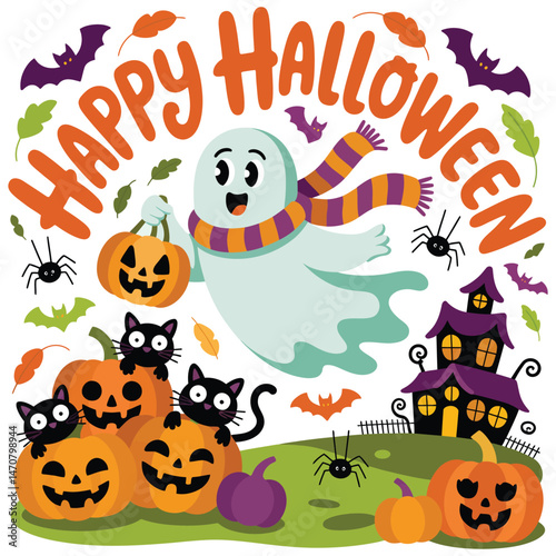set of halloween elements