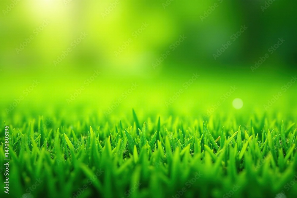 Fototapeta premium Vibrant green grass, lush and healthy, perfect for spring or summer backgrounds , outdoor, vegetation
