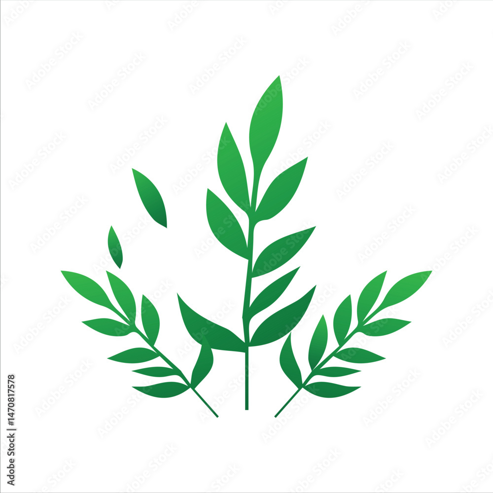 Fototapeta premium Decorative Tropical Plant Elements