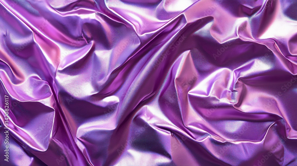 Obraz premium wrinkled purple tint holographic metallic Photography background
