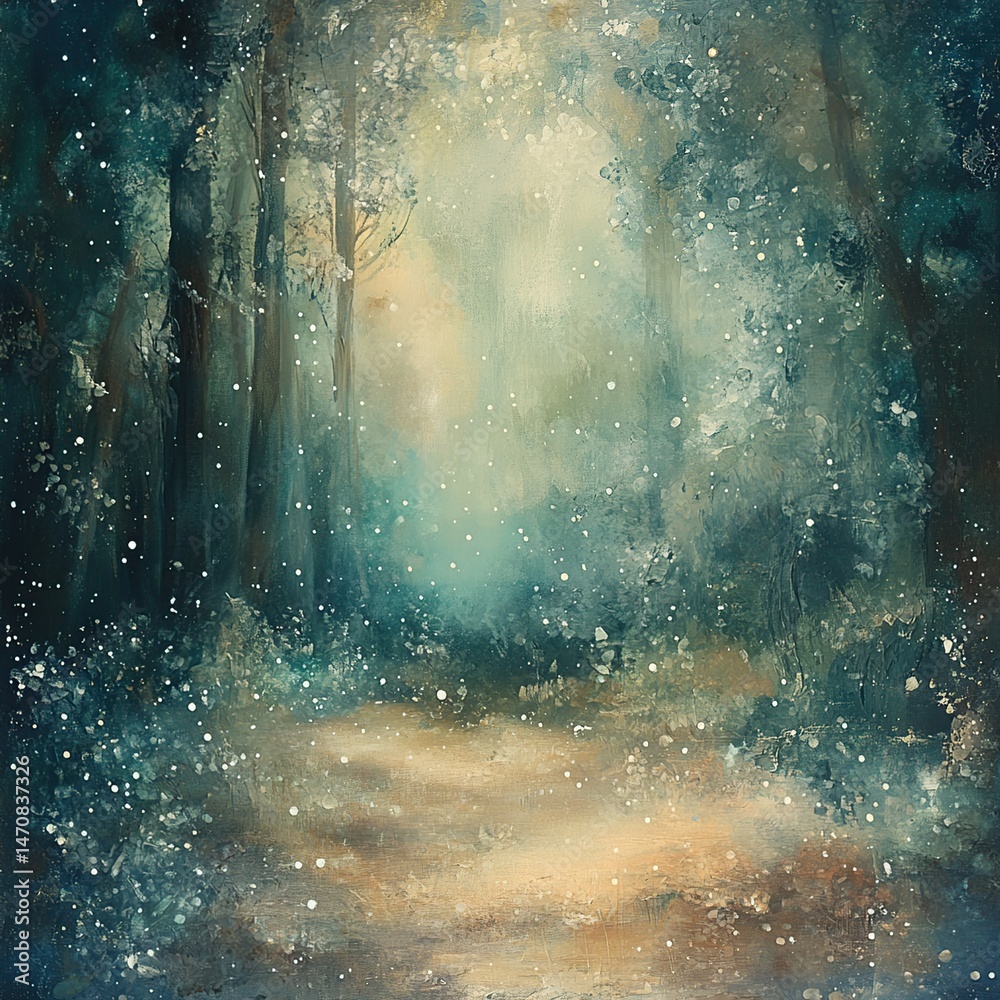 Obraz premium Enchanting winter forest path