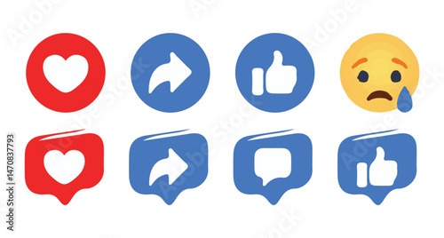 Like, Share, comment and love icon button, social media vector.love and heart icon , comment icon , repost and share icon button. vector illustration eps 10.