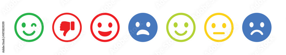 Fototapeta premium Like icon button , thumb up icon , love and heart icon , comment icon , repost and share icon button. Social media elements with different color.Social media notification icons. Vector illustration.