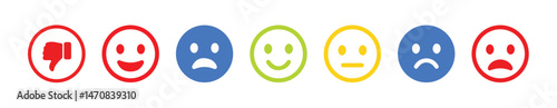 Like icon button , thumb up icon , love and heart icon , comment icon , repost and share icon button. Social media elements with different color.Social media notification icons. Vector illustration.