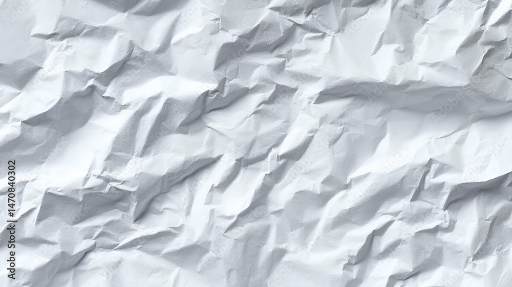 Obraz premium White Crumpled Paper Texture Background