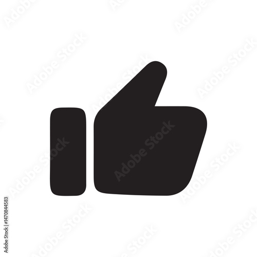 Thumb up icon.Thumb up line vector icon isolated on transparent background. like icon sign. vector illustration eps 10.