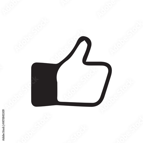 Thumb up icon.Thumb up line vector icon isolated on transparent background. like icon sign. vector illustration eps 10.