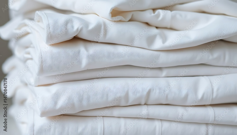 Obraz premium stack of white sheets folded on top of each other