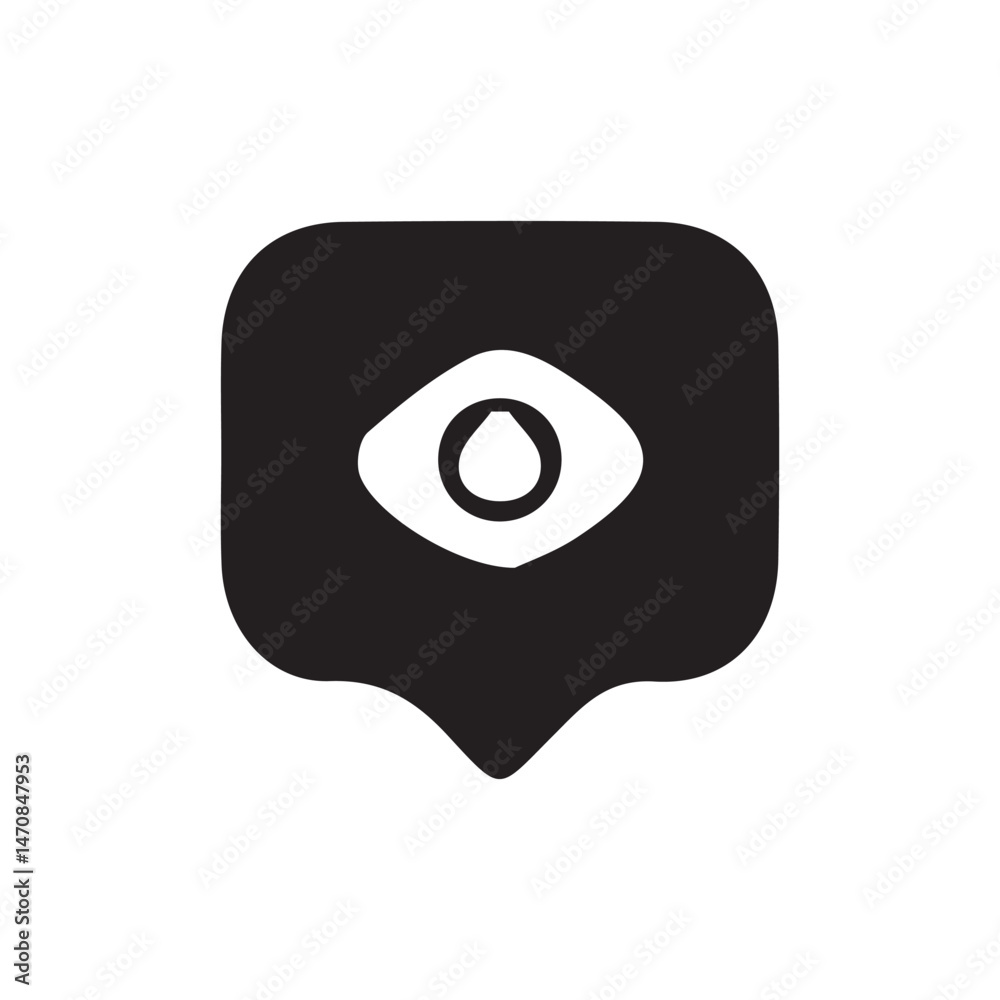 eye icon on metal internet button eye icon on metal internet button
