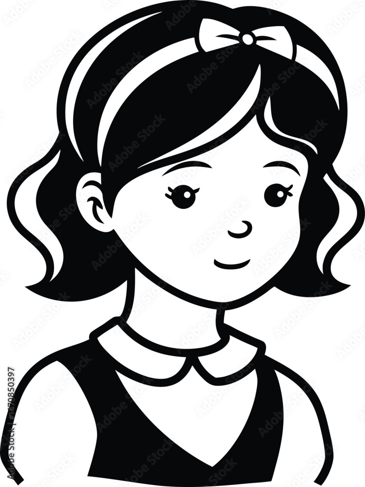 vector illustration of a girl