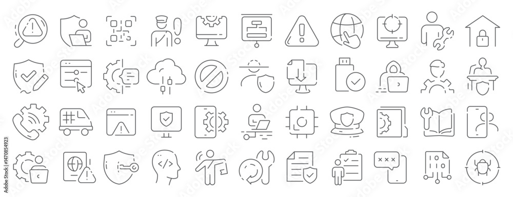 Cybersecurity safety icons digital protection symbol Cybersecurity safety icons digital protection symbol