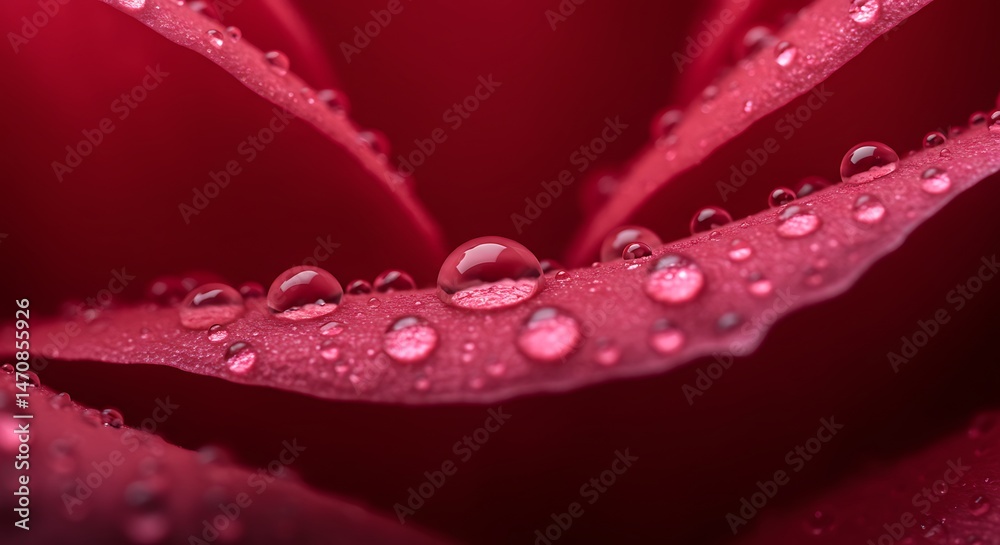 Ruby Rose Petals Drenched in Dew Ruby Rose Petals Drenched in Dew
