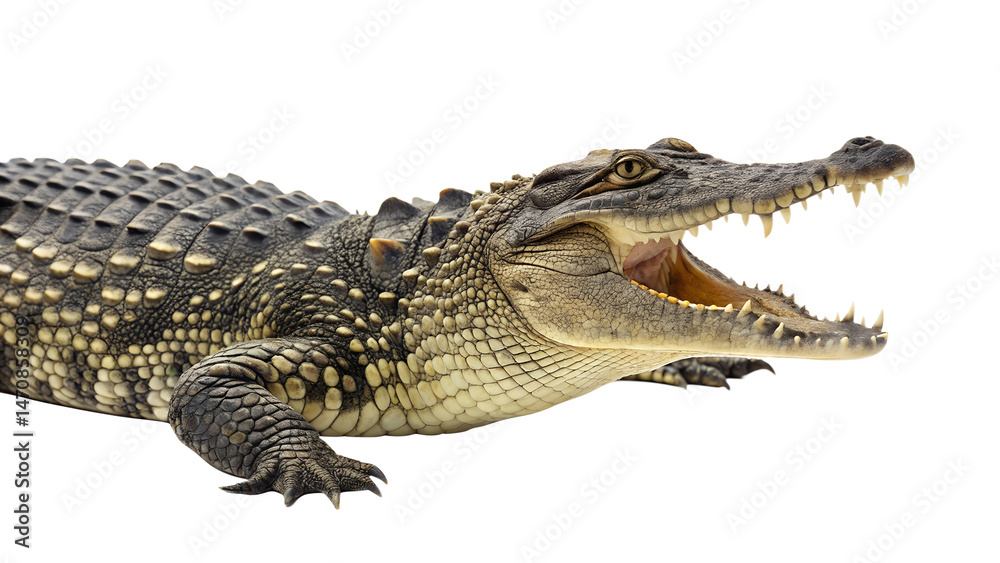 Obraz premium Crocodile Isolated on Transparent Background. PNG.