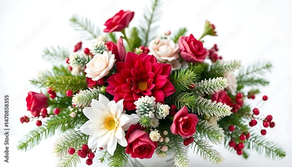 bouquet of red and white flowers and greenery bouquet of red and white flowers and greenery