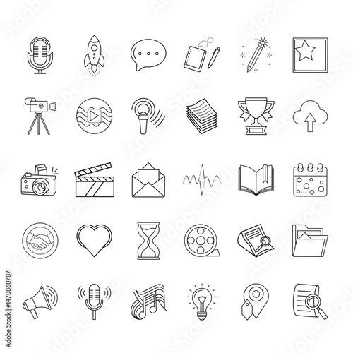 Media content design elements montage