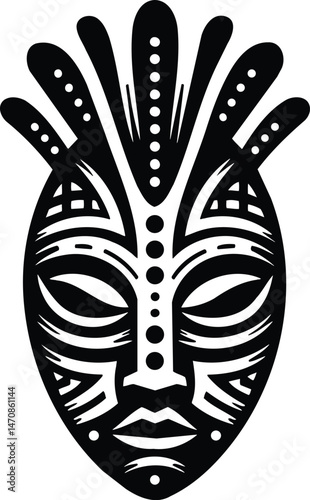 Tribal kuba mboom mask