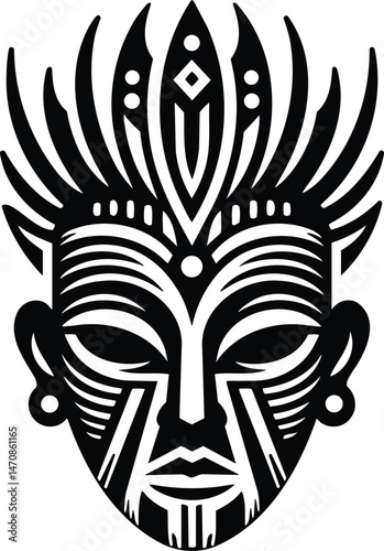 African ceremonial mask symbol