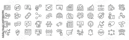 Social media marketing icons for business