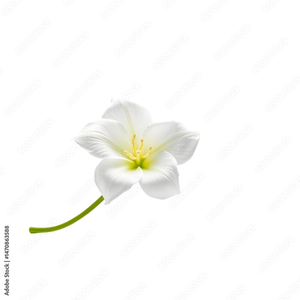 Fototapeta premium Rajanigandha Flower Close-up on White Background