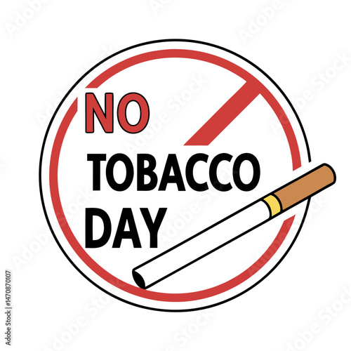  No tobacco day vector illustration.