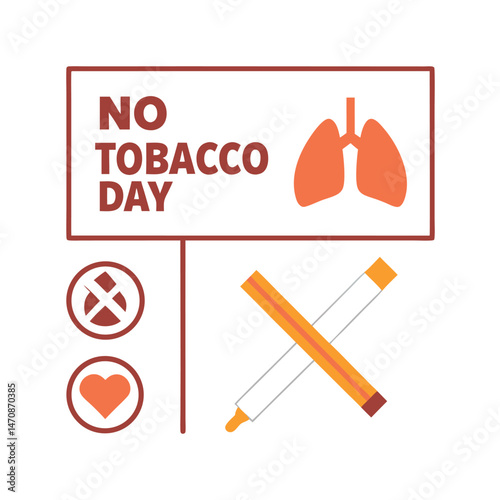  No tobacco day vector illustration.
