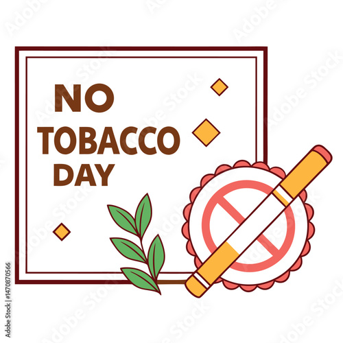  No tobacco day vector illustration.