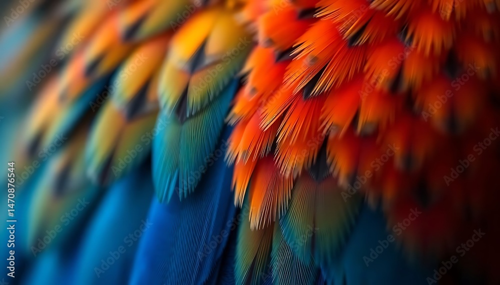 Fototapeta premium close up of a colorful bird's feathers