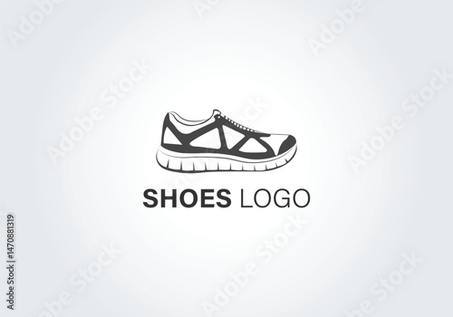 Minimalist Sports Shoe Logo Design – Footwear Brand or Athletic Store Icon