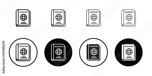 Passports illustrated in various styles
