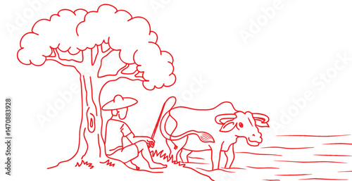 Line art agriculture