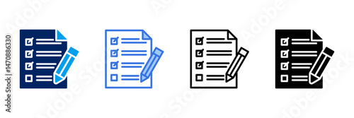 Form Icon Set Different Style Collection  