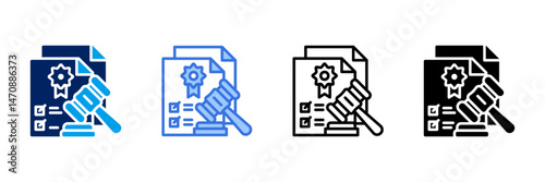 Legal Icon Set Different Style Collection  