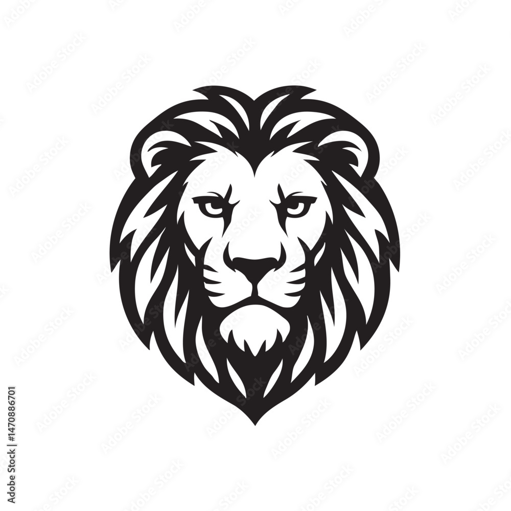 Fototapeta premium lion head vector