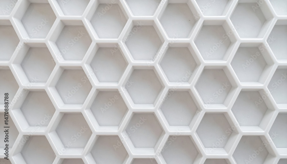 Fototapeta premium Abstract White Hexagonal Pattern Background Texture Design for Modern Presentations