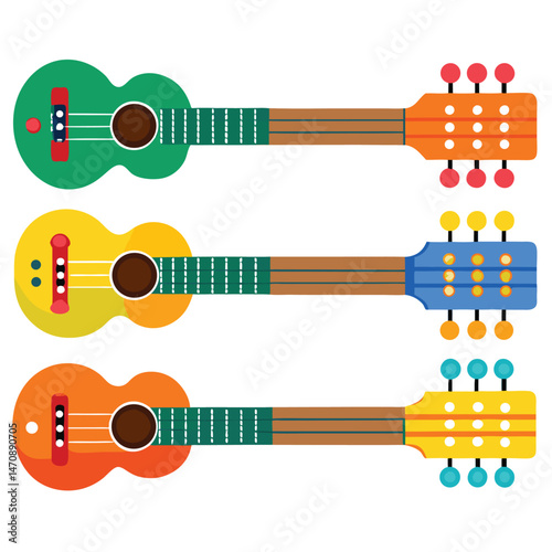 Six Classic chord arranged on white background
