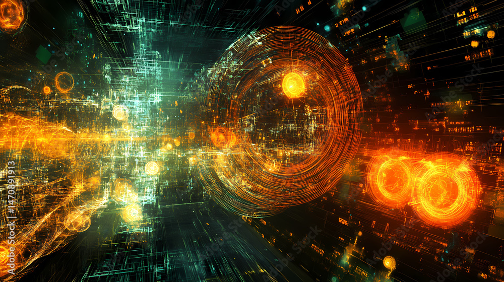 Obraz premium technology virtual background