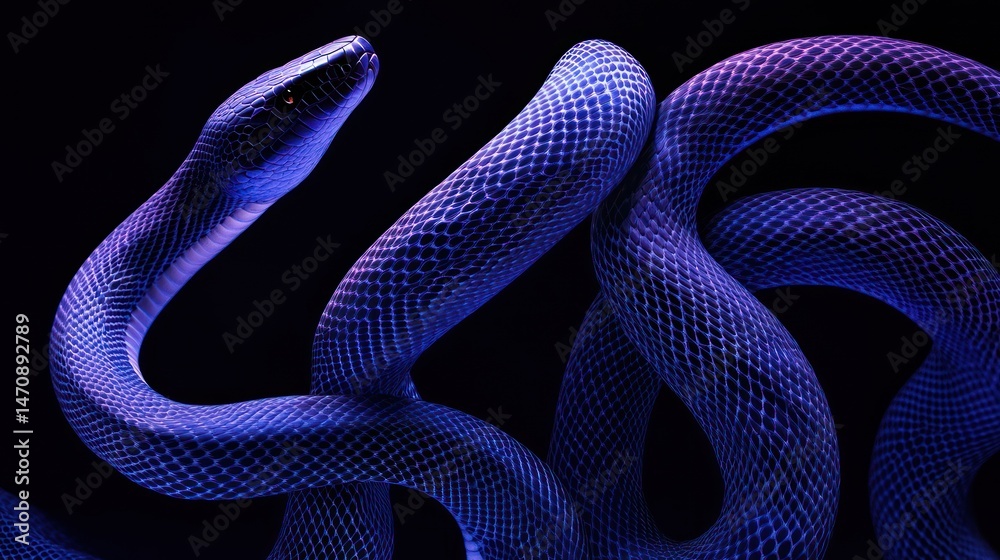 Fototapeta premium Close-up of a vibrant snake