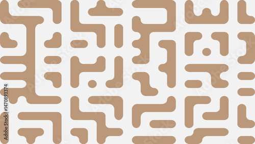 Abstract beige rounded pattern background. Modern neutral rounded lines. Organic beige abstract network