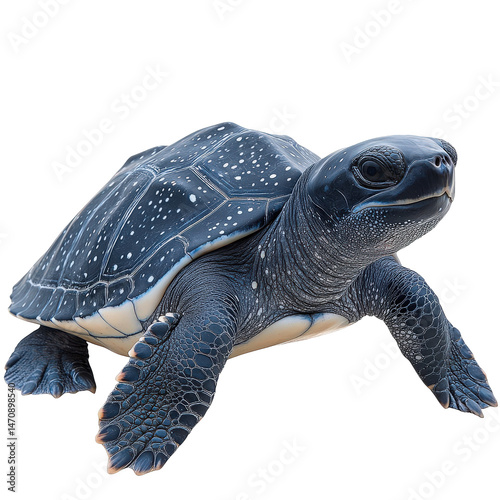 Majestic sea turtle gracefully swimming in the water, radiating beauty and serenity