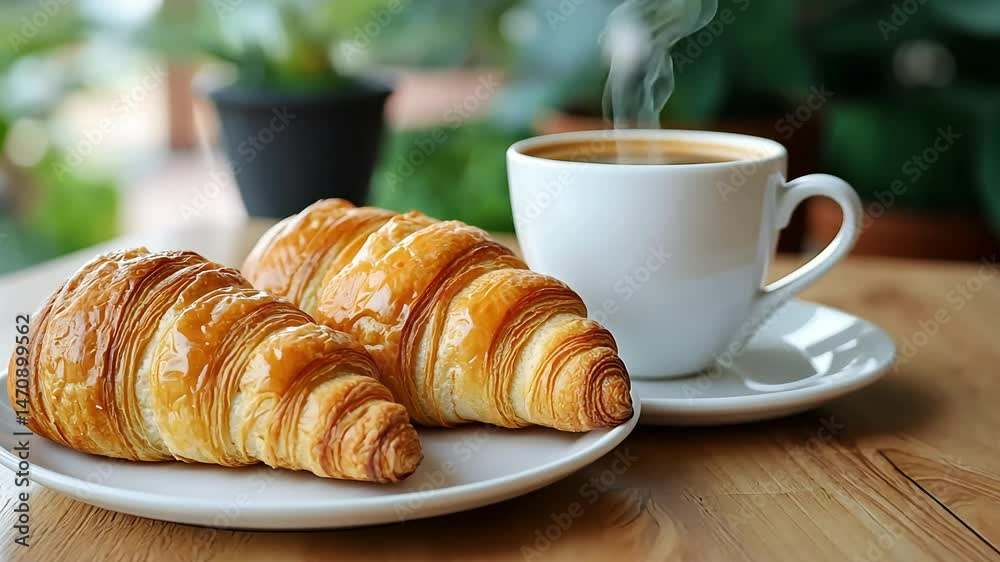 Coffee and Croissants Breakfast Coffee and Croissants Breakfast