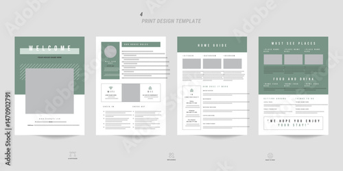 Home rental welcome brochure template