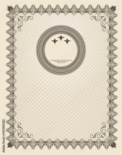 Baroque style decorative background with elegant ornamental frame.