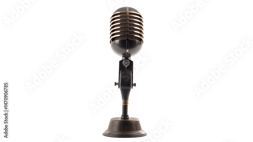 Vintage Microphone Studio Recording Equipment Retro Audio Broadcast Classic Music