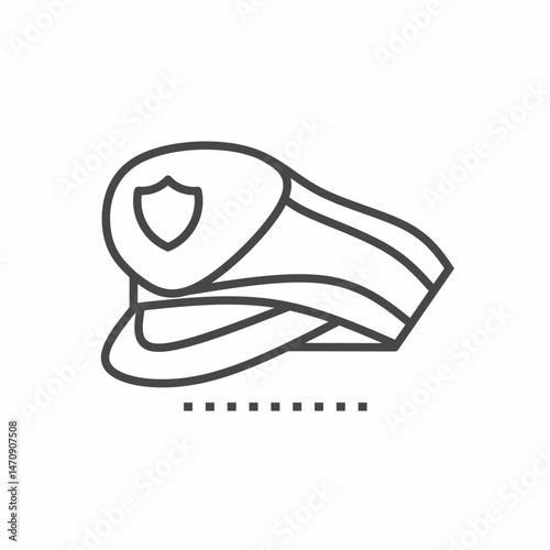 Police hat vector collection. Illustration design for business. Stock vector.