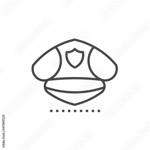 Police hat vector collection. Illustration design for business. Stock vector.