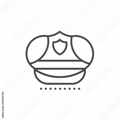 Police hat vector collection. Illustration design for business. Stock vector.
