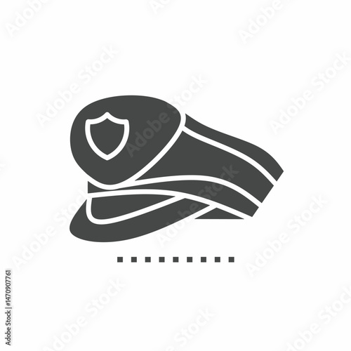 Vector. Police hat symbol. Icon symbol design template.