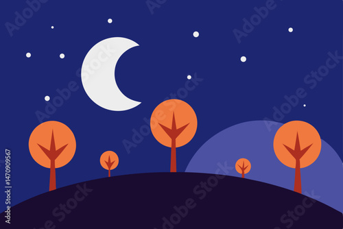 moon and stars